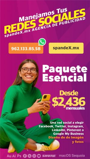 Paquete esencial de manejo de redes sociales en Tapachula