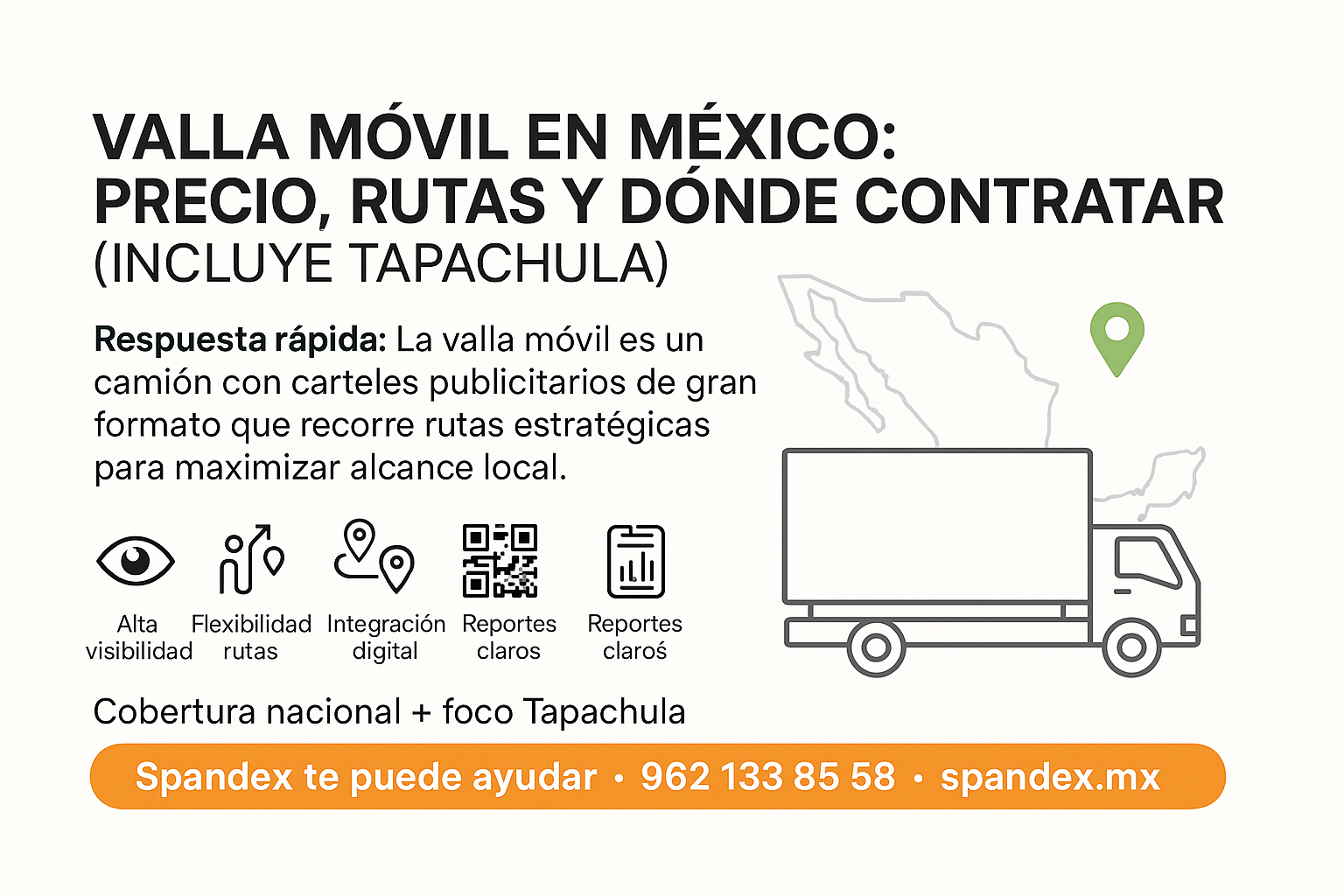 Valla móvil en México: precio, rutas y dónde contratar (incluye Tapachula)